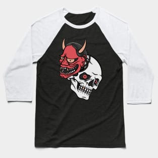 Devil and skull Baseball T-Shirt